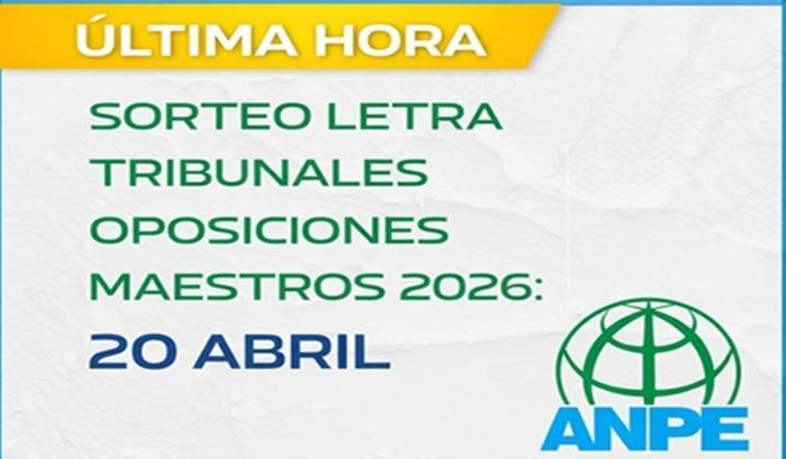 Sorteo de letra para conformar tribunales de oposiciones CLM Maestros 2026