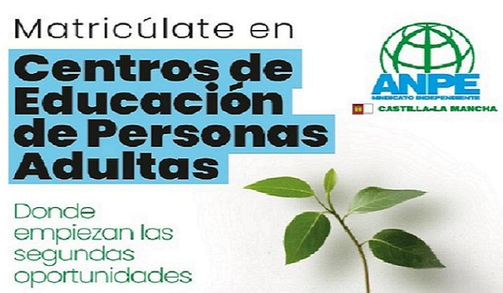 MATRÍCULATE EN CENTROS DE EDUCACIÓN DE PERSONAS ADULTAS. Plazo: Desde 04 de Mayo de 2026 hasta el 22 de Mayo de 2026