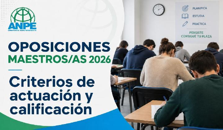 Criterios de actuación y calificación. Concurso - Oposición Maestros 2026