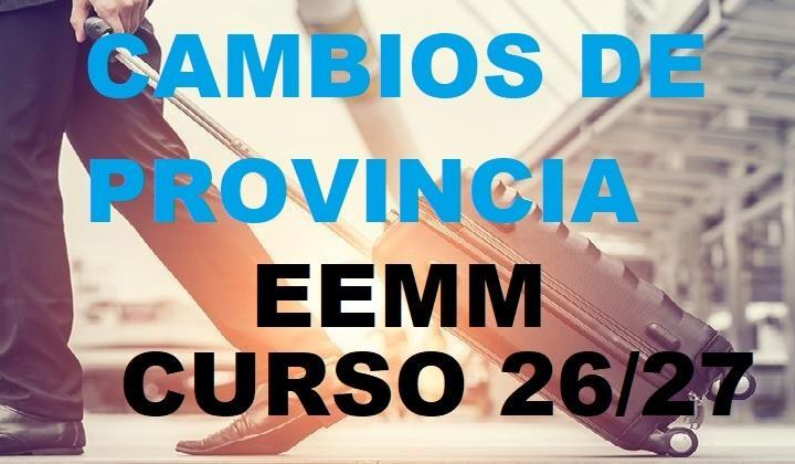 Listados cambios de provincia expectativas EEMM aceptados en CLM para curso 26-27