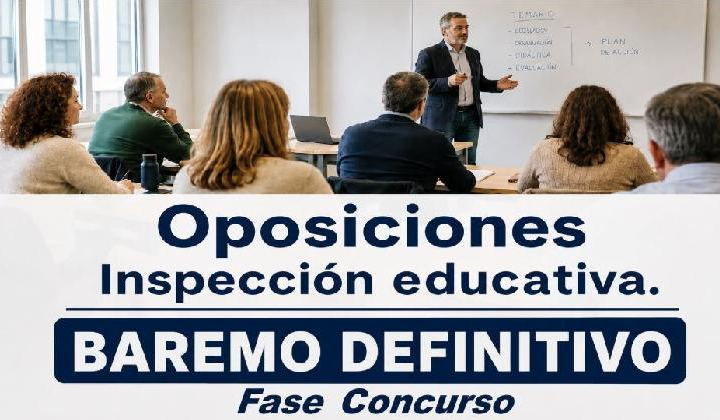 Concurso - Oposición Inspección Educativa 2026. Baremo DEFINITIVO.