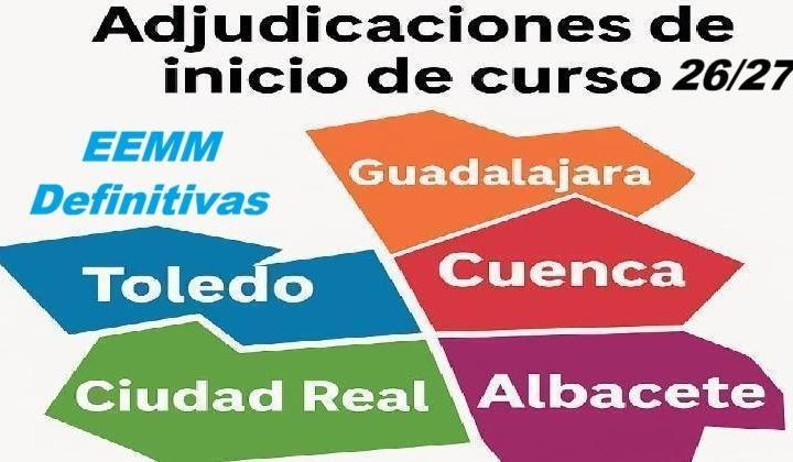 Pendiente publicar. INTERINOS EEMM. Adjudicación Definitiva VACANTES Curso 26/27. Manual Credencial. Plazo hasta 28-Agosto.
