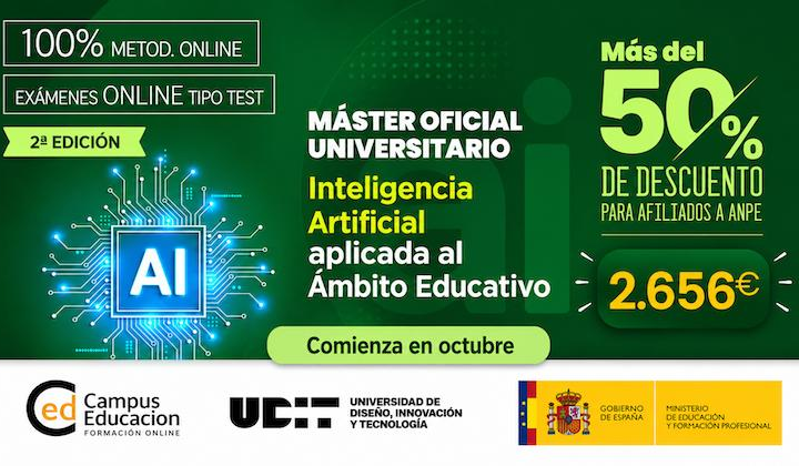 Máster Oficial en Inteligencia Artificial para Afiliados a ANPE